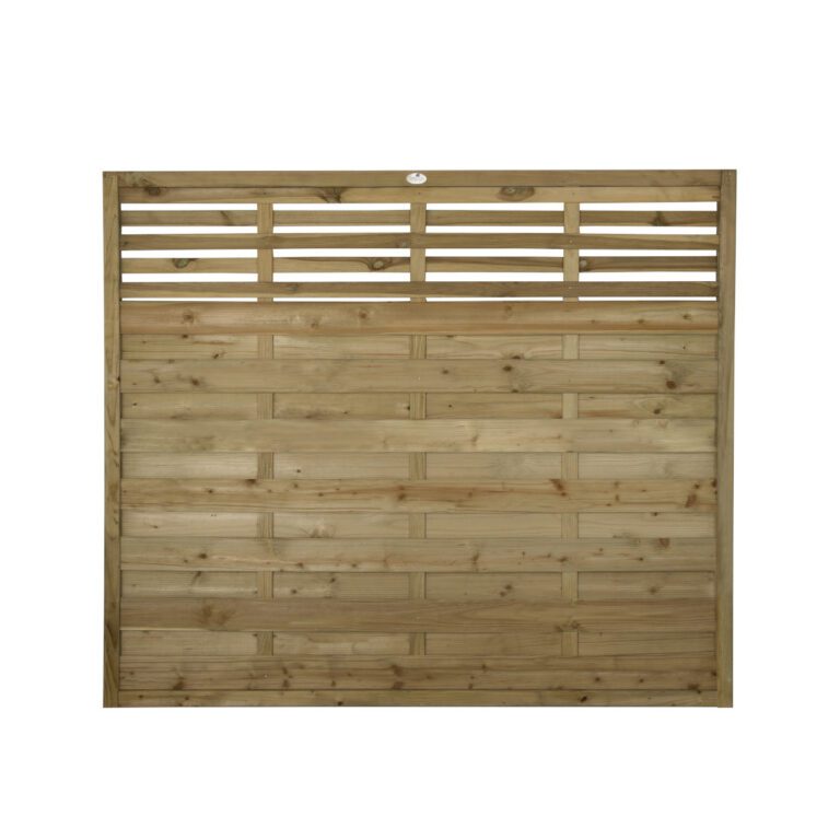 5013053167182 1 1.8m x 1.5m Pressure Treated Decorative Kyoto Fence Panel Pack of 4.jpg